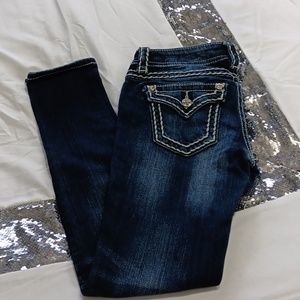 Miss me skinny jeans inseam 31 bran new thick stitch